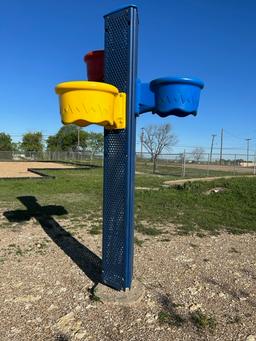 PLAYGROUND UNIT #6 3 SIDED BASKETBALL RED/BLUE/ YELLOW
