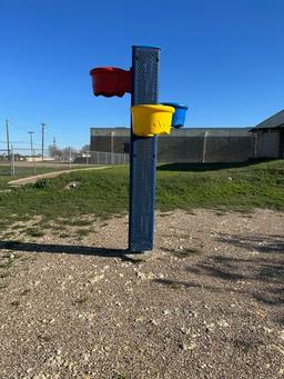 PLAYGROUND UNIT #6 3 SIDED BASKETBALL RED/BLUE/ YELLOW