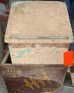 2 OLD WOODEN BOXES