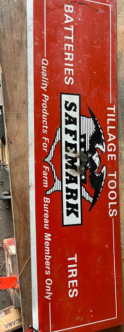 SAFEMARK TIN SIGN