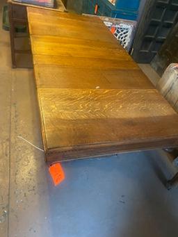 ANTIQUE DINING TABLE W LEAF