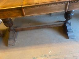 ANTIQUE DINING TABLE W LEAF