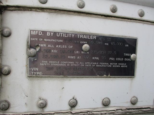 2006 UTILITY 3000R 53 Ft. Aluminum Reefer