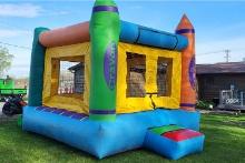 Crayon Moonwalk Inflatable Bounce House