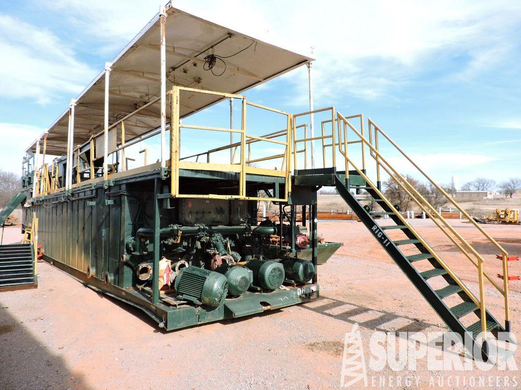 (x) 6'H x 10'W x 46'L 450-Bbl Crimped Steel Mud System