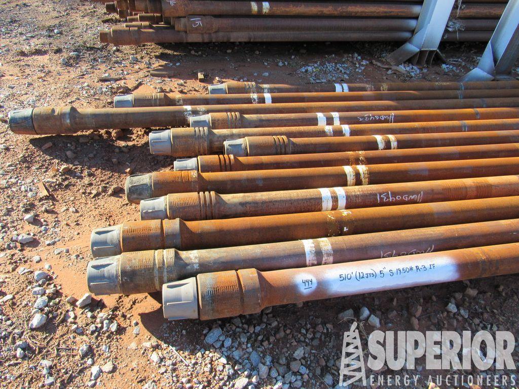 510Ft (12 Jts) 5", S, 19.50#, Rng 3 Drill Pipe w/4