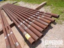 (1 Jt) 4" Spiral Weight Drill Pipe w/ 4"FH BN TJ's