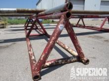 (2) 44"H x 28'L Triangular Pipe Racks w/ Stops