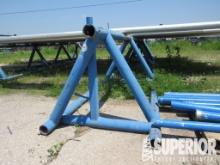 (2) 42"H x 28'L Triangular Pipe Racks w/ Adjustabl