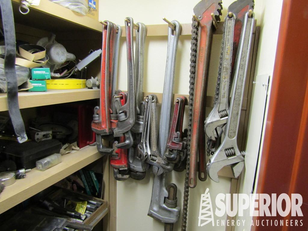 (20-310) Large Tool Lot, RIDGID Pipe Wrenches 10"