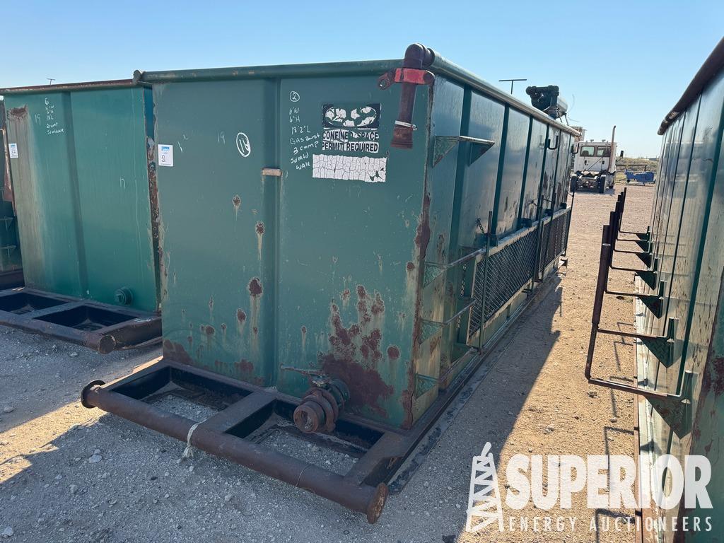 6'W x 6'H x 18'3"L 2-Compartment Reverse Tank w/Ga