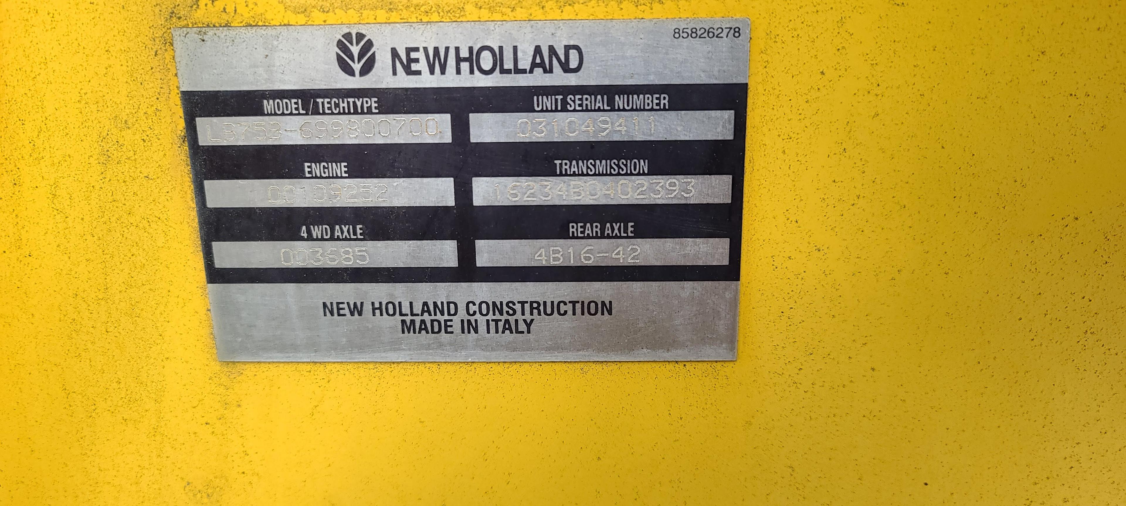 New Holland LB75B Backhoe (AS IS)