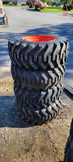 NEW 4-12-16.5 Skidloader Tires & Rims
