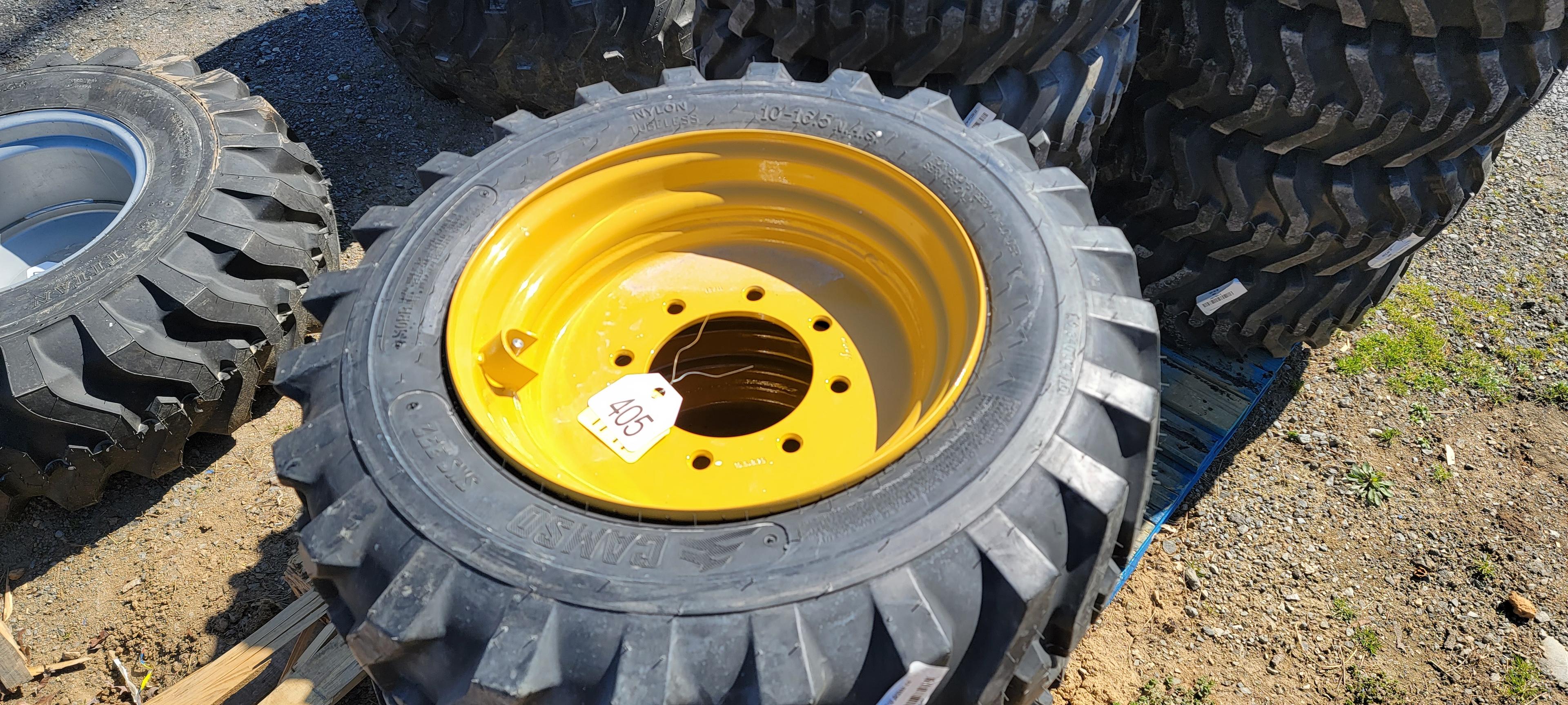 4-New 10x16.5 Skidloader Tires & Rims