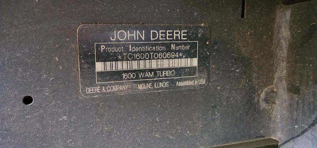 John Deere 1600 Wing Finish Mower (RUNS)(AS IS)