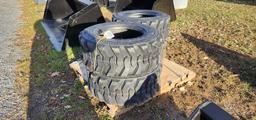 New 4-Forerunner 12-16.5 Skidloader Tires