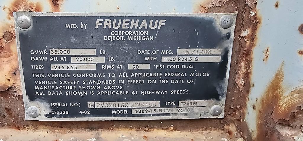 Fruehauf Pup Trailer (NO TITLE)