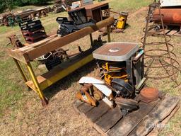 Hoist Trolley, Hose Reels Misc, Work bench w/ vice