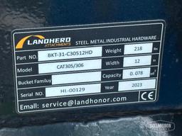 Unused LandHero BKT-31-C30512HD 12in Mini Excavator Bucket [YARD 2]