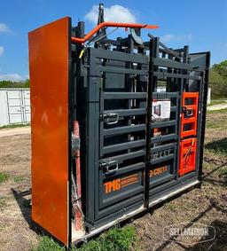 Unused TMG Industrial TMG-CSC11 10ft Squeeze Cattle Work Chute & Scale [YARD 2]