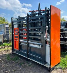 Unused TMG Industrial TMG-CSC11 10ft Squeeze Cattle Work Chute & Scale [YARD 2]