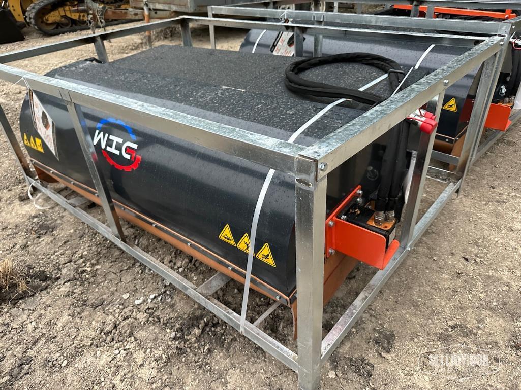 Unused 2025 WIG XN-FB01-72 Box Broom Sweeper Skid Steer Attachment [YARD 1]