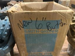 (2) 6in Smith Gruner Button Tricone Rock Drill Bit