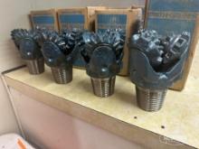 (4) Unused 4-1/2in Smith Gruner Milled Tooth Tricore Rock Drill Bit
