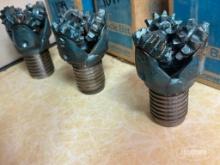(3) Unused 3-1/8in Smith Gruner Milled Tooth Tricore Rock Drill Bit