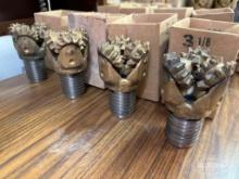 (4) Unused 3-1/8in Smith Gruner OFM Milled Tooth Tricore Rock Drill Bit