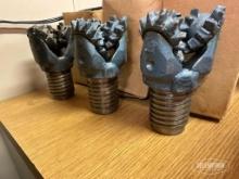 (3) Unused 3-1/8in Smith Gruner Milled Tooth Tricore Rock Drill Bit