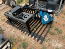 Unused Kit Containers 76in Skeleton Grapple Bucket Skid Steer Attachment