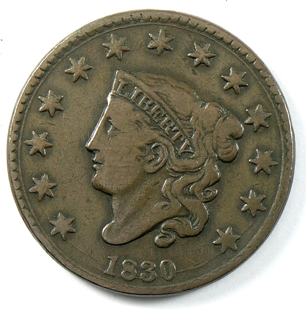 1830 U.S. Liberty Head Large Cent (Medium Letters)