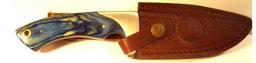 Timber Rattler “Blue Wood Handle, with Sheath, 4 ¾” Blade