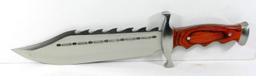 Timber Rattler “Sinful Spiked Bowie”  9-¼” Blade with Nylon Sheath  14 ¾” o