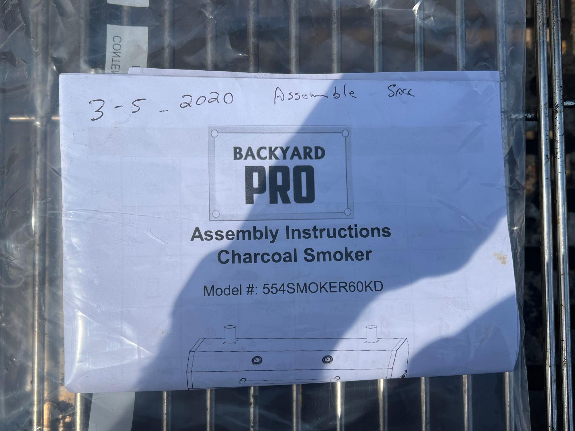 Backyard Pro 60" Charcoal / Wood Smoker Grill
