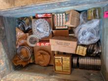 Wooden crate of bearings from Fafnir, Skf, NDH, etc