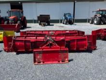 10' Snow Wolf Snow Plow W/21" Wings, Skid Loader Quick Attach