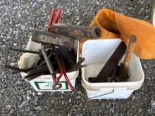 2 Buckets of metal working tools