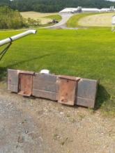 72" material bucket quick attach, shows some wear