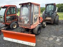 Kubota F3060 diesel 4x4 with 4656 hours front angle blade with poly edge And cold weather cab