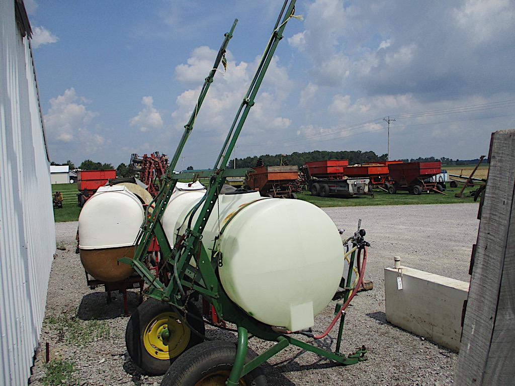 JD SPRAYER ON TRAILER