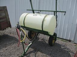JD SPRAYER ON TRAILER