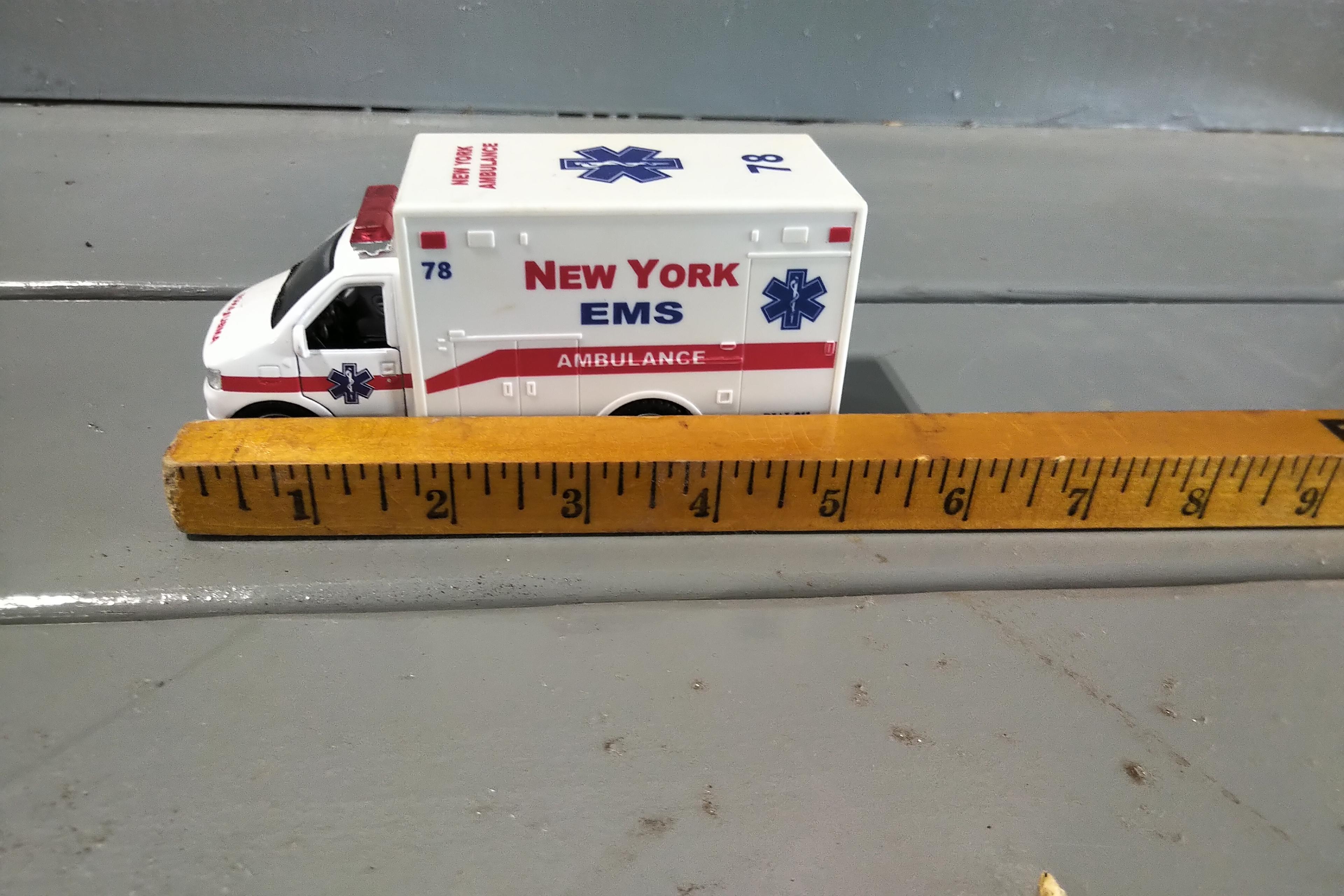 BOX OF 1/64 AND 1/32 POLICE, FIRE AND RESCUE VEHICLES