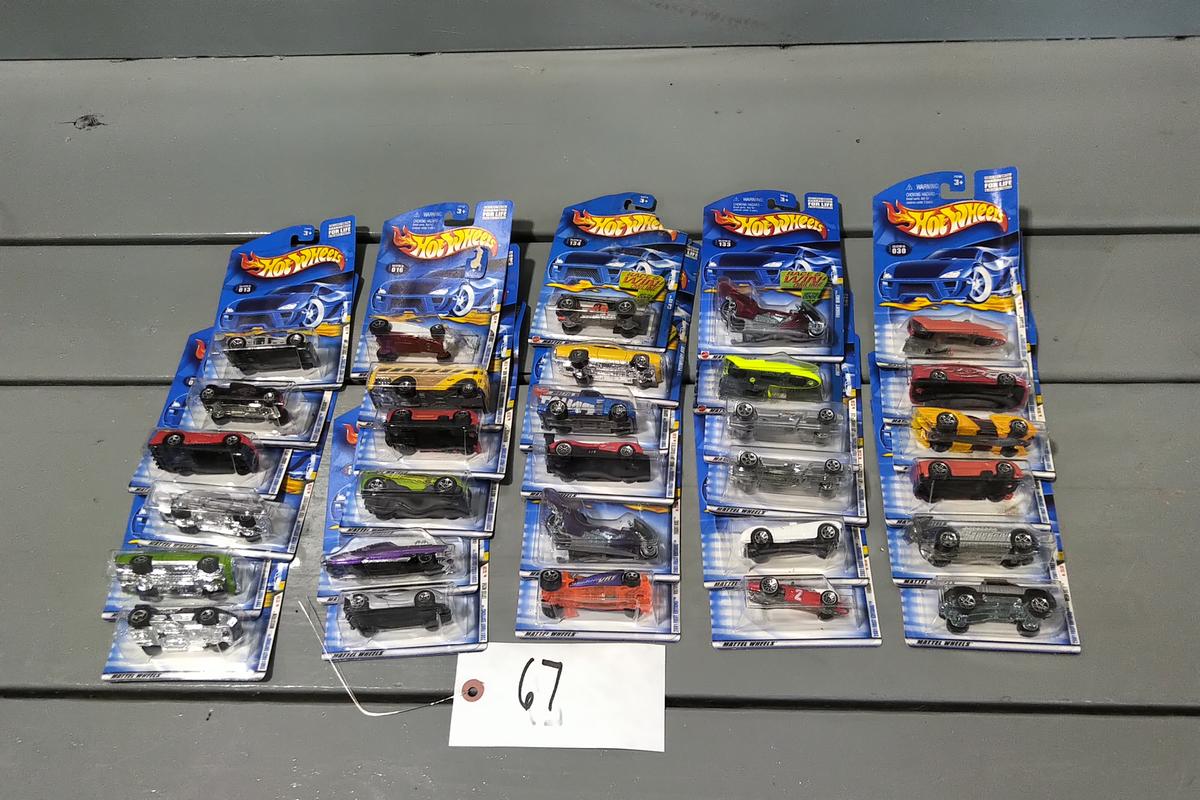 BOX OF 30 - MISC 1/64 SCALE HOT WHEELS NEW IN BOXES