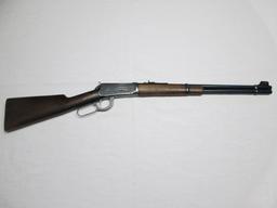 Winchester 30 WCF M94 lever action repeating rifle, buckhorn & hooded sight