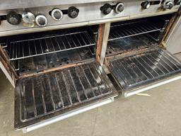 6 burner gas stove w/griddle & 2 ovens