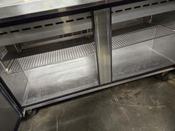 Turbo Air sandwich/salad prep table w/2 door fridge & 2 top doors