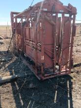 SturD cattle chute w/For-most model 30 headgate w/palp cage & buffalo cage