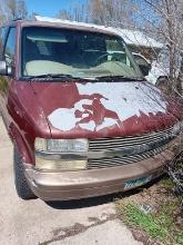 1999 Chevy Astro van (Burgundy)- 4.3L AWD- no keys VIN 1GNEL19W1XB165197